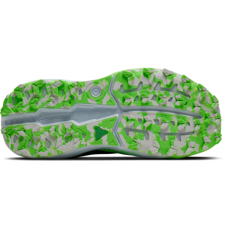 Brooks Caldera 8 moške trail superge nudijo maksimalno blaženje DNA LOFT v3, vrhunski oprijem TrailTack Green in stabilnost na zahtevnem terenu. Idealne za ultra trail teke.