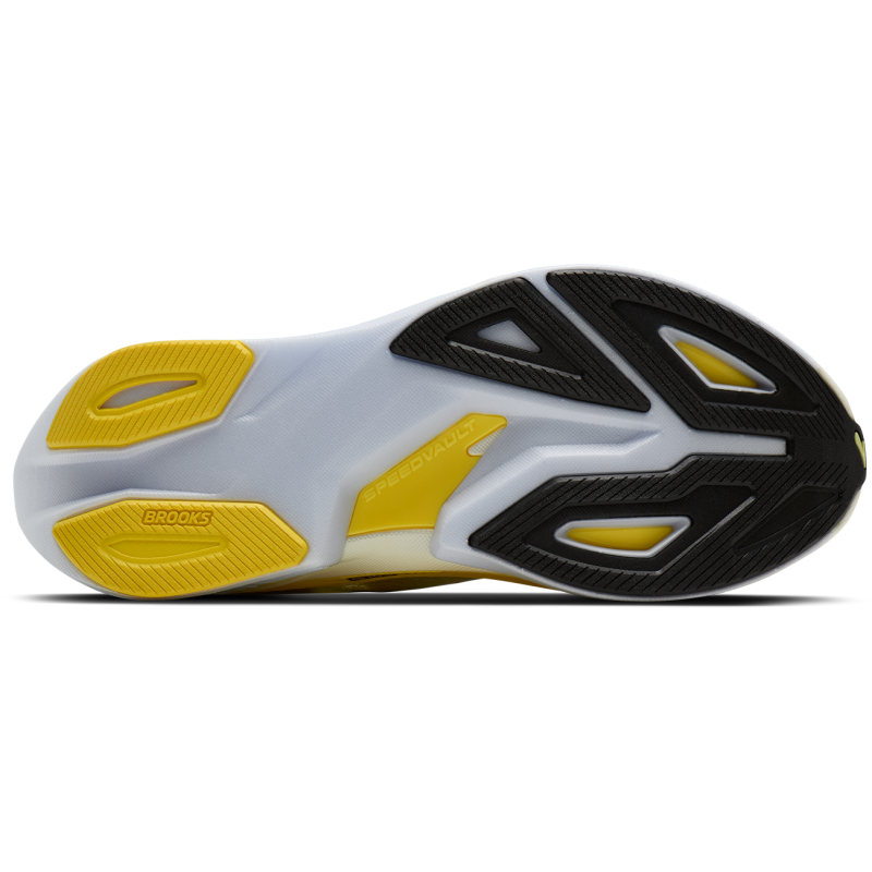 BROOKS Hyperion Max 3 so lahke in odzivne moške tekaške superge z DNA GOLD in DNA FLASH v2 blaženjem ter SpeedVault ploščo. Idealne za tempo teke, intervale in hitre treninge.
