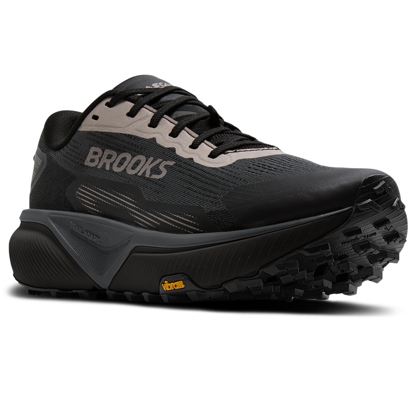 Vodoodporne moške trail superge Brooks Cascadia 20 GTX z blaženjem DNA FLASH v2, tehnologijo TrailAdapt in podplatom Vibram Megagrip za tehnične poti ter mokre razmere.