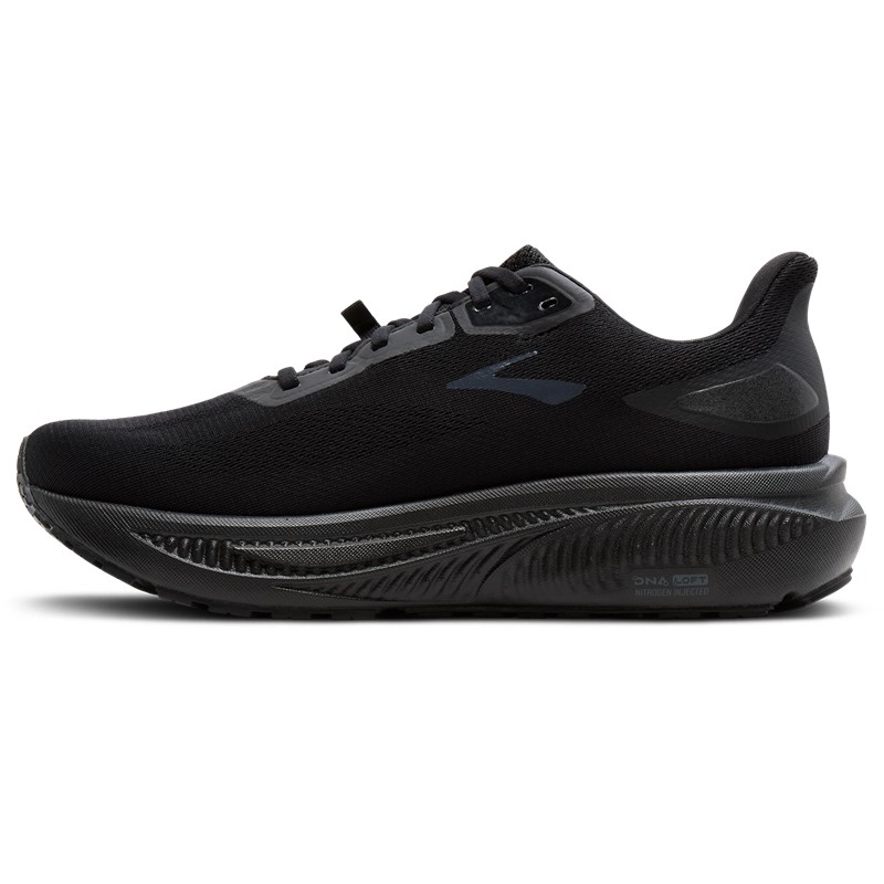 Vodoodporne moške cestne tekaške superge Brooks Ghost 18 GTX z membrano GORE‑TEX Invisible Fit, mehkim blaženjem DNA LOFT v3 in podplatom RoadTack za tek v dežju.
