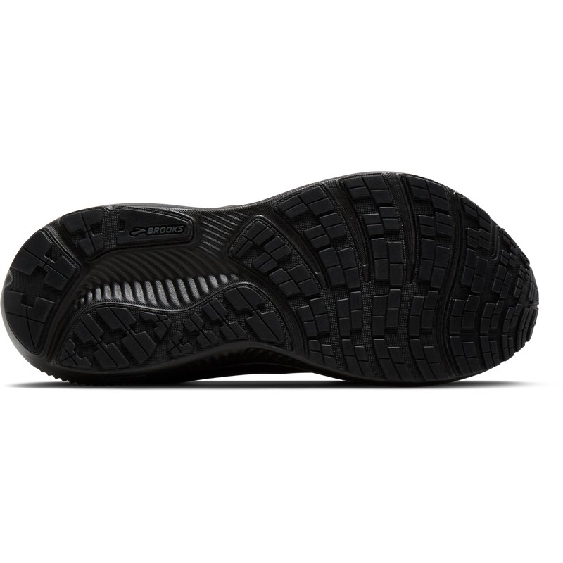 Vodoodporne moške cestne tekaške superge Brooks Ghost 18 GTX z membrano GORE‑TEX Invisible Fit, mehkim blaženjem DNA LOFT v3 in podplatom RoadTack za tek v dežju.