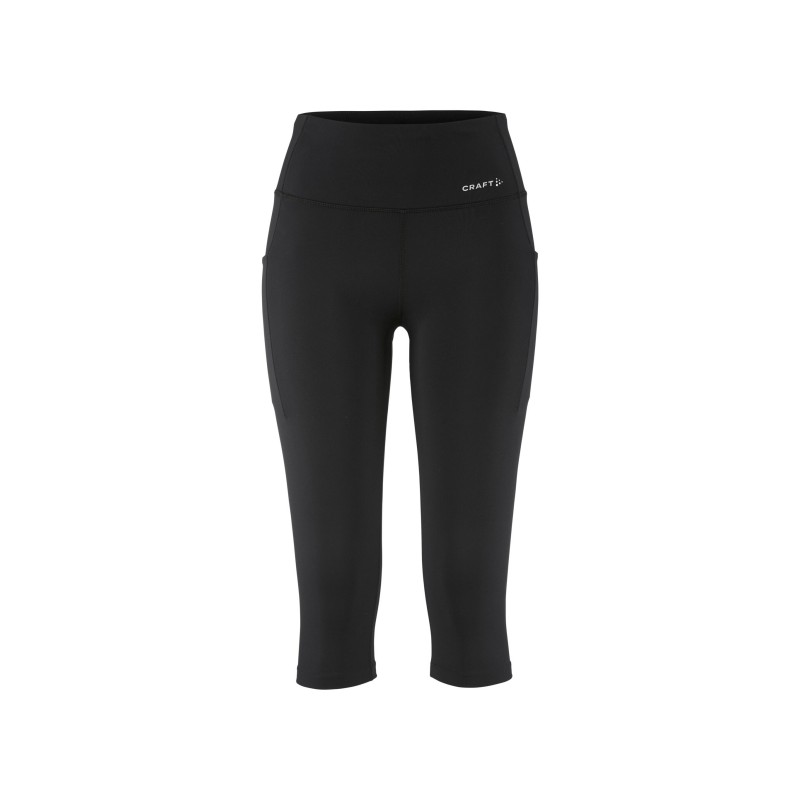Udobne ženske 3/4 pajkice CRAFT za tek, fitness in trening. Elastične, zračne in z žepi za telefon. Popolna izbira za šport. Na voljo v AS Sport Outlet.