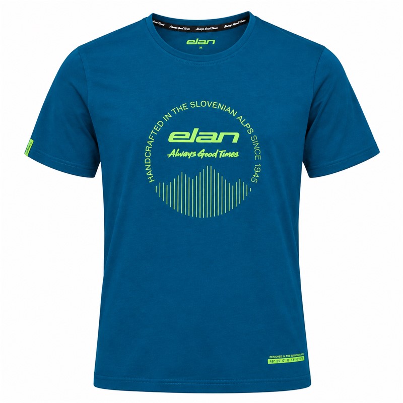 Moška majica Elan T-Shirt Circle v čudoviti trkizno modri barvi je prava poletna osvežitev za vašo garderobo. Majica s kratkimi rokavi vas bo navdušila s svojim udobjem in stilom.