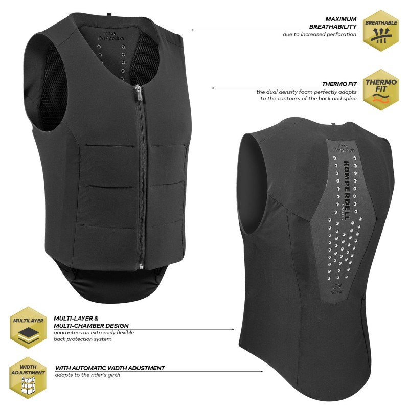 Odkrij vrhunsko zaščito s Komperdell Ballistic Flex Fit – lahko, zračno in ergonomsko prilagojeno zaščito za hrbet. Najvišji varnostni standard EN 1621-2, popolno prileganje in maksimalna svoboda gibanja. Naroči zdaj pri AS Sport Outlet!
