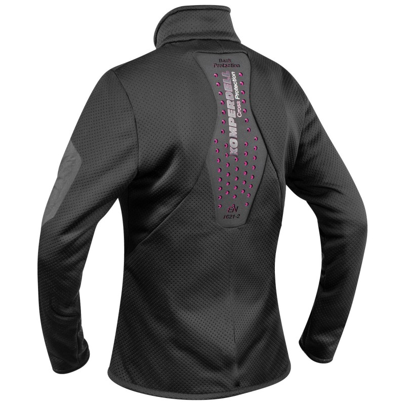 Odkrij popolno ravnovesje med zaščito in udobjem! Ženski midlayer KOMPERDELL Full Zip z vgrajenim CrossFlex ščitnikom za hrbet nudi najvišjo varnost (EN 1621-2), mehkobo in svobodo gibanja. Idealna izbira za smučanje in zimske avanture.