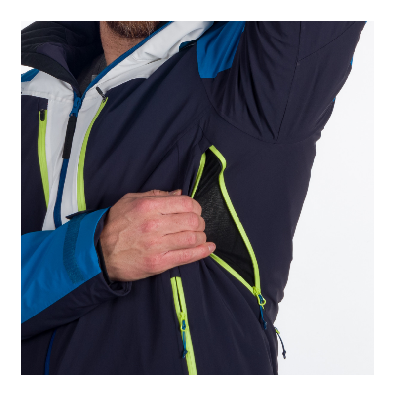 Moška smučarska jakna NORTHFINDER STEPHAN združuje 10K/10K vodoodporno zaščito, izolacijo PrimaLoft® Eco Black in RECCO® varnostni sistem. Popolna izbira za zahtevne smučarje, ki želijo toplino, udobje in varnost v vseh zimskih razmerah.