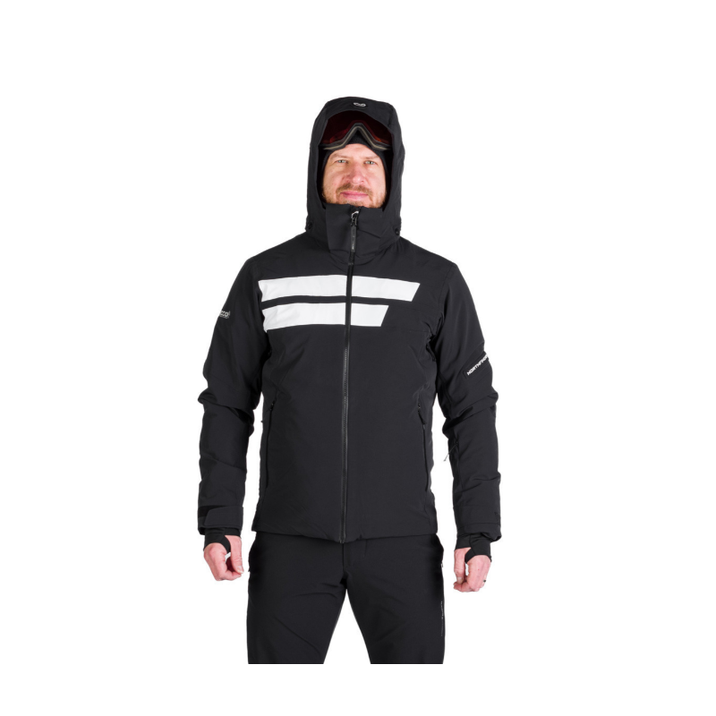 Moška smučarska jakna NORTHFINDER VALERIO ponuja 10K/10K vodoodporno zaščito, toplo izolacijo PrimaLoft® Eco Black in PFC-free obdelavo. Snežni pas, snemljiva 3D kapuca in vodoodporne YKK® zadrge za brezskrbne dni na snegu.