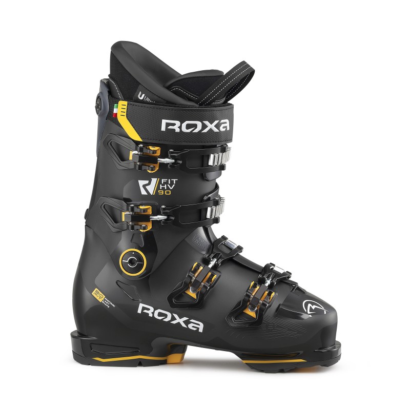Moški smučarski čevlji ROXA R/FIT HV 90 – udobni, topli in zmogljivi. Flex 90, BioFit kopito 102–104 mm in toplotno oblikovljiv notranji čevelj za popolno prileganje. Odkrij več na AS Sport Outlet!