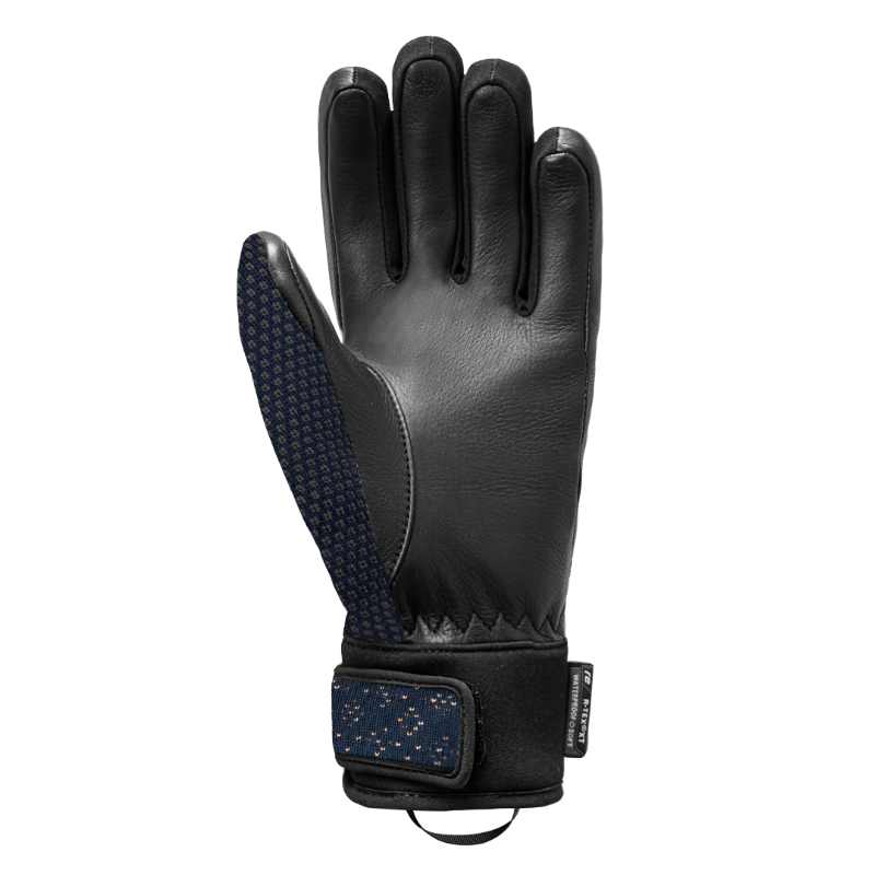 Reusch Elisabeth R-TEX® XT ženske rokavice – tople, vodoodporne in elegantne s kombinacijo ovčjega usnja, volne in pletenine. Za sodobne smučarke z občutkom za slog.
