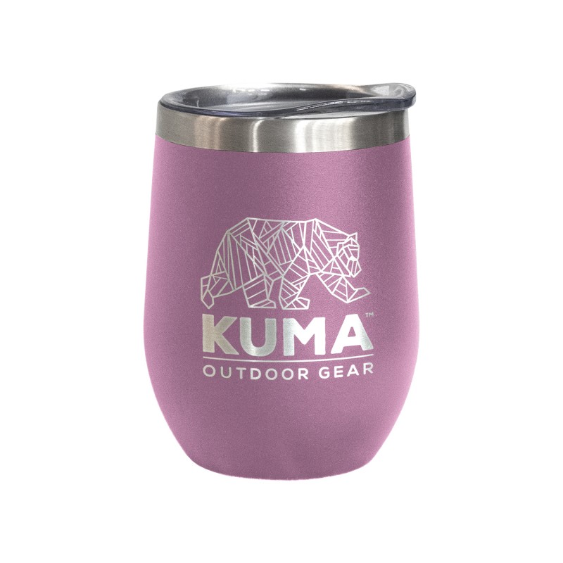 Prenosni kozarec KUMA Wine Tumbler iz dvojnega nerjavečega jekla je idealen za uživanje najljubših pijač na poti. Vakuumsko zatesnjen, prašno lakiran in odporen proti razlitju. Prostornina 355 ml.