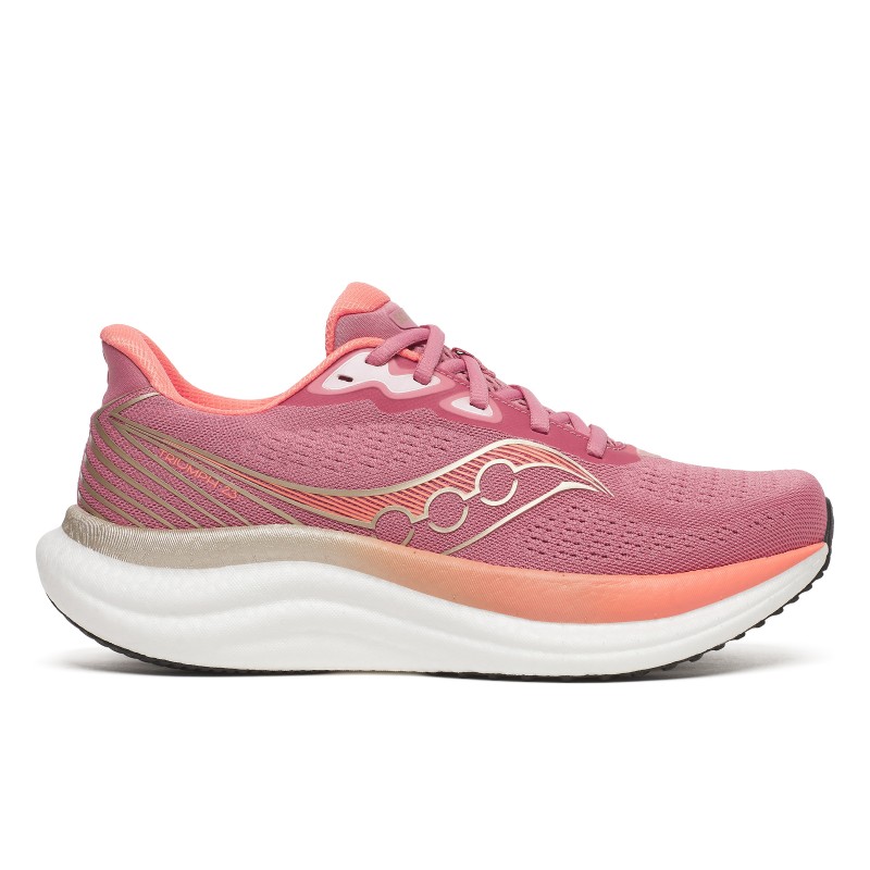 Odkrij ženske tekaške superge Saucony Triumph 23 z vrhunskim blaženjem PWRRUN PB, lahkotnim občutkom in izjemnim udobjem za dolge teke in vsakodnevne treninge. Zaženi svoj najboljši tek!