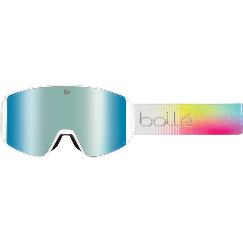 Freeride smučarska očala Bollé Blackridge z Azure lečo Cat. 2, širokim vidnim poljem in 100 % UV zaščito. Odlična vidljivost v mešanih razmerah. AS Sport Outlet.