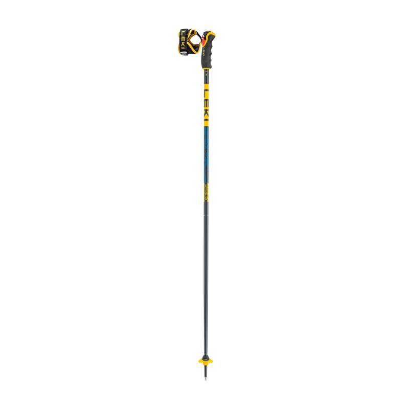 Smučarske palice LEKI Spitfire 3D s kakovostnim aluminijem HTS 6.5, ergonomskim Pro G ročajem in inovativnim Trigger 3D sistemom zagotavljajo popoln nadzor, varnost in udobje pri freeride smučanju.