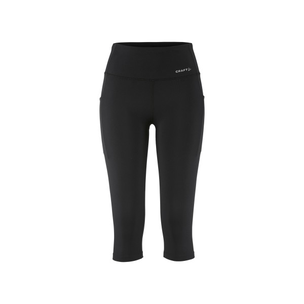 Udobne ženske 3/4 pajkice CRAFT za tek, fitness in trening. Elastične, zračne in z žepi za telefon. Popolna izbira za šport. Na voljo v AS Sport Outlet.