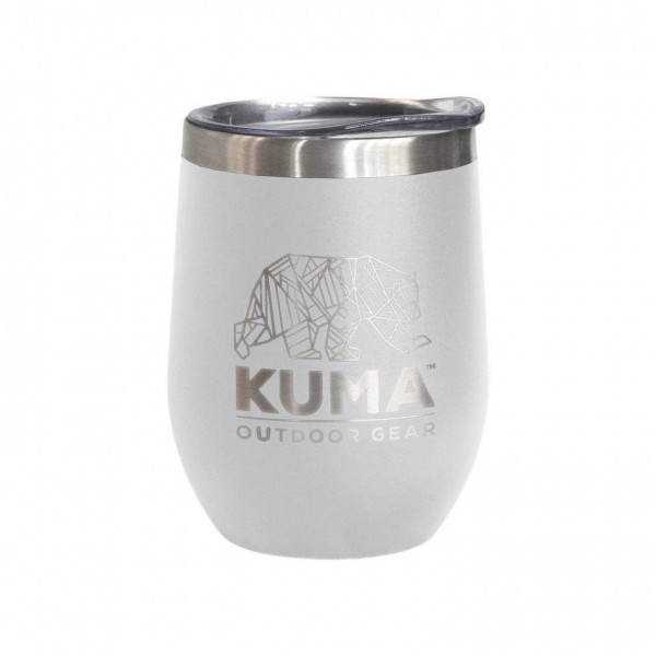 Prenosni kozarec KUMA Wine Tumbler iz dvojnega nerjavečega jekla je idealen za uživanje najljubših pijač na poti. Vakuumsko zatesnjen, prašno lakiran in odporen proti razlitju. Prostornina 355 ml.
