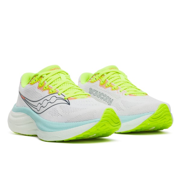 Saucony Ride 19 ženske tekaške superge zagotavljajo vrhunsko blaženje PWRRUN , lahkotnost in odzivnost za vsak tek. Popolna izbira za trening, dolge razdalje in vsakodnevni tek.