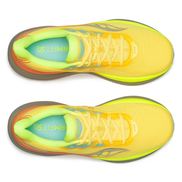 Saucony Triumph 23 moške tekaške superge z vrhunskim PWRRUN PB blaženjem za dolge teke in maksimalno udobje. Lahke, odzivne in zračne – popolna izbira za vsak trening.