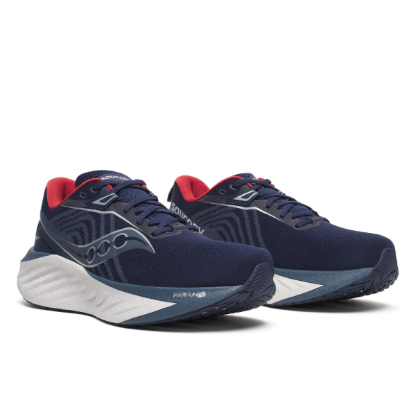 Popolnoma preoblikovan Saucony Triumph 22 dvigne občutek boljše pene na višjo raven. Ta revolucionarna superga, oblikovana za vse tekače, vsebuje PWRRUN PB – Sauconyjevo značilno peno, ki ponuja več blaženja in večjo vrnitev energije kot prej.