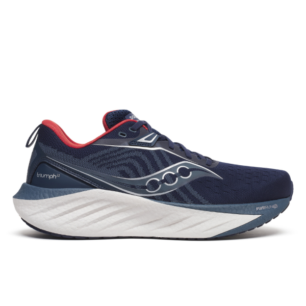 Popolnoma preoblikovan Saucony Triumph 22 dvigne občutek boljše pene na višjo raven. Ta revolucionarna superga, oblikovana za vse tekače, vsebuje PWRRUN PB – Sauconyjevo značilno peno, ki ponuja več blaženja in večjo vrnitev energije kot prej.