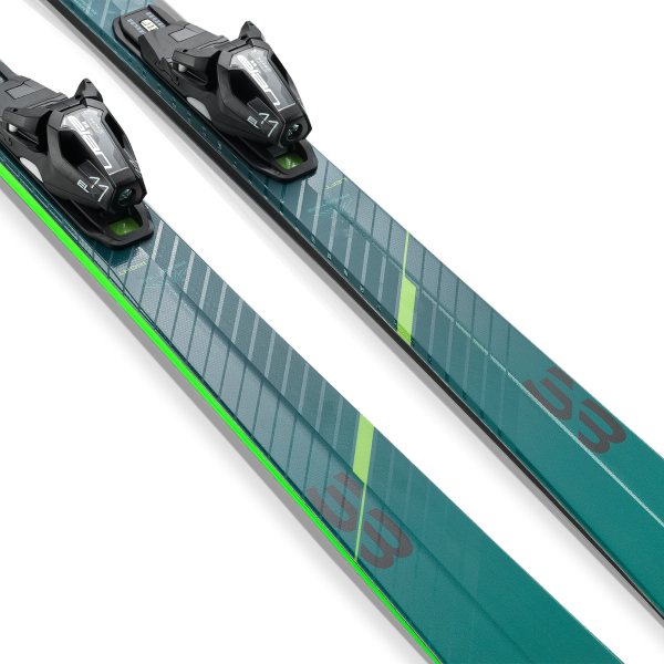 Vsestranske karving smuči Elan Primetime 33 25/26 s profilom Amphibio, tehnologijo PowerMatch in pripadajočimi vezmi EM 11.0 GW Fusion X.