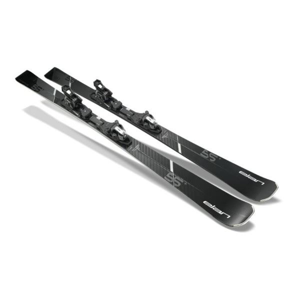 Vrhunske karving smuči Elan Primetime 55 Black Edition z ojačitvami Dual Ti in UD Carbon ter pripadajočimi vezmi EMX 12.0 GW Fusion X.