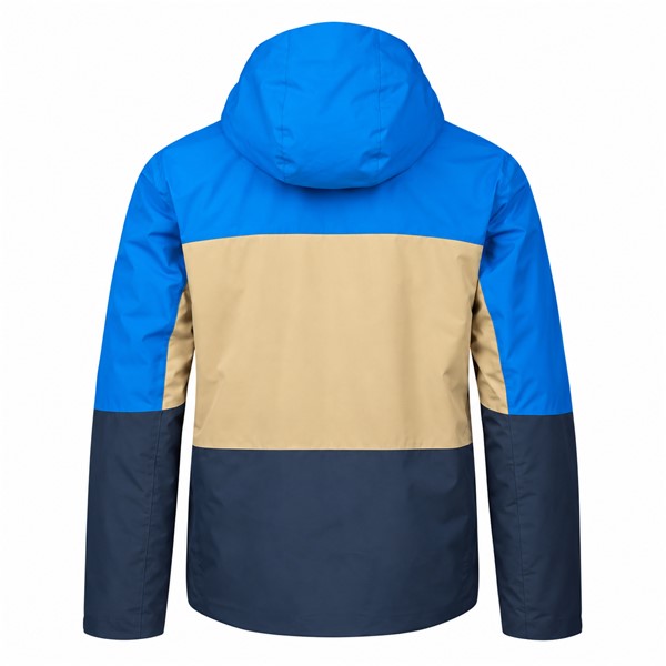 Moška smučarska jakna HALTI MELVIK Electric Blue Lemonade v atraktivni modro-rumeni barvni kombinaciji. Membrana DrymaxX® LN 4-Way Stretch zagotavlja vodni stolpec 15.000 mm in zračnost 15.000 g/m²/24 h. Jakna ima izolacijo Microtherm® Dynamic 60 g, popolnoma lepljene šive, prezračevanje pod pazduhami, fiksno snežno manšeto, vodoodbojne zadrge, nastavljivo kapuco in praktične žepe za smučarsko opremo.