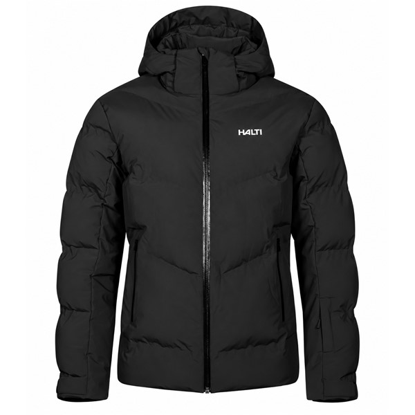 Moška nepremočljiva smučarska jakna HALTI Nordic Arcty II Black v klasični črni barvi. Vodni stolpec 15.000 mm, zračnost 15.000 g/m²/24 h, izolacija Microtherm Arcty in napredna konstrukcija X-Welded zagotavljajo toplotno udobje ter zaščito pred zimskimi vremenskimi vplivi. Jakna ima snemljivo nastavljivo kapuco, prezračevalne zadrge, notranjo snežno zaščito, elastične manšete in praktične žepe.