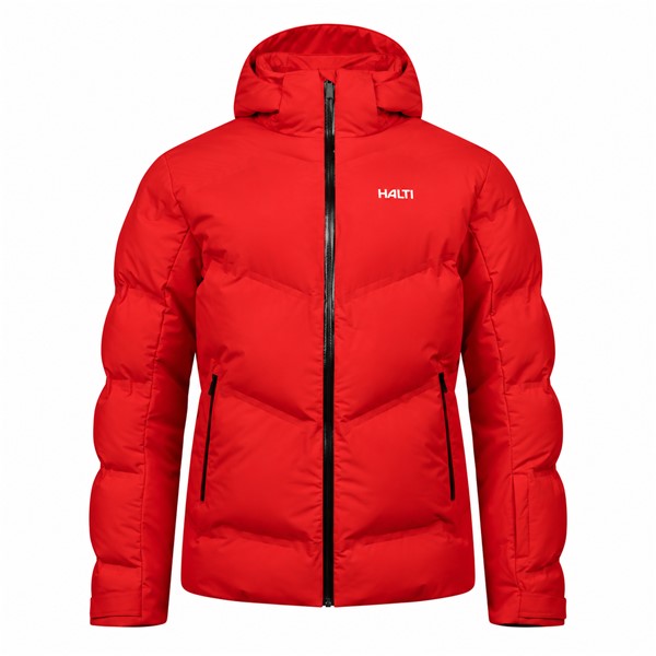 Moška smučarska jakna HALTI Nordic Arcty II Red v atraktivni rdeči barvi E65 Halti Red. Napredna brezšivno varjena izolacijska konstrukcija Microtherm Arcty, izolacija Microtherm Thermofill iz 100 % recikliranega poliestra ter vodoodporen material X-Welded zagotavljajo učinkovito zaščito pred mrazom in vlago. Jakna ima vodni stolpec 15.000 mm, zračnost 15.000 g/m²/24 h, snemljivo kapuco, prezračevalne odprtine, vodoodbojne zadrge in notranjo snežno zaščito.