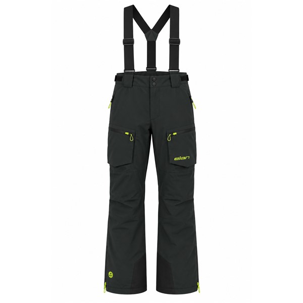 Moške smučarske hlače ELAN PADDED BLACK z vodnim stolpcem 20.000 mm in zračnostjo 30.000 g/m²/24 h. Tehnična membrana Tritech, zunanji material in podloga iz 100 % poliestra ter toplotno izolacijsko polnilo iz 60 % poliestra in 40 % volne zagotavljajo zaščito, toploto in udobje med smučanjem.