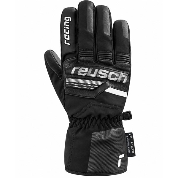Moške smučarske rokavice REUSCH SKI RACE VC R-TEX® XT v črno-beli barvni kombinaciji. Nepremočljiva in zračna membrana R-TEX® XT, sintetična izolacija R-LOFT™, dlan Quantum PU, mehka zaščita členkov in prstov, podloga MicroActive ter nastavljivo zapenjanje na ježka zagotavljajo toploto, udobje in športen videz med smučanjem.
