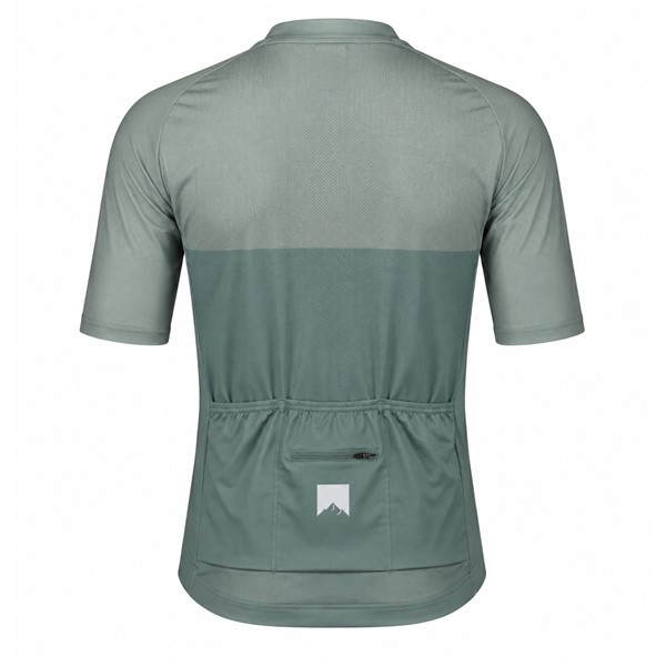 Moški zeleni kolesarski dres ELAN V2 GREEN s kratkimi rokavi, polno zadrgo in zadnjimi žepi.