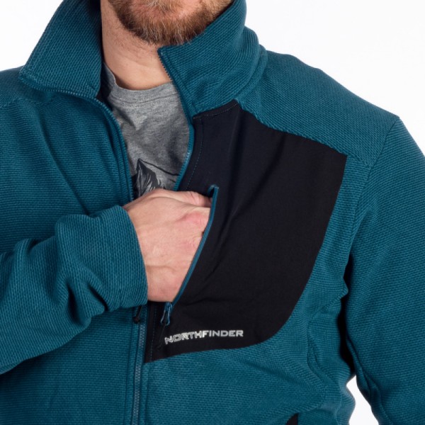 Topel pulover iz melanž flisa je primeren kot univerzalna srednja plast in je primeren tudi za zahtevne pohode. Kot drugi sloj ima nešteto uporab skozi vse leto. Ima dva praktična žepa na sprednji strani in moderne, lepljene elemente.