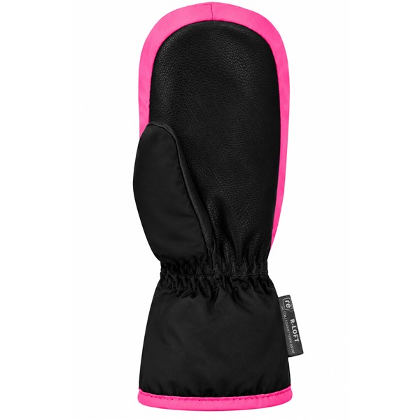 Otroške smučarske rokavice REUSCH BEN MITTEN v barvni kombinaciji BLACK / KNOCKOUT PINK. Izjemno topla izolacija R-LOFT™, dolga zadrga za enostavno oblačenje, dlan Quantum PU, podloga MicroActive in varnostni trak proti izgubi zagotavljajo toploto, udobje ter praktičnost med zimskimi aktivnostmi najmlajših.