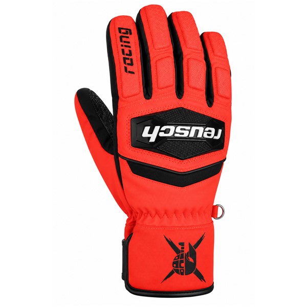 Otroške smučarske rokavice REUSCH WORLDCUP WARRIOR PRIME R-TEX® XT JUNIOR v barvni kombinaciji BLACK / WHITE / FLUO RED. Nepremočljiva in zračna membrana R-TEX® XT, izolacija TecFill™, dlan Quantum PU, mehka zaščita členkov in prstov, keramični potisk ter nastavljivo zapenjanje na ježka zagotavljajo funkcionalnost, toploto in športen videz med smučanjem.