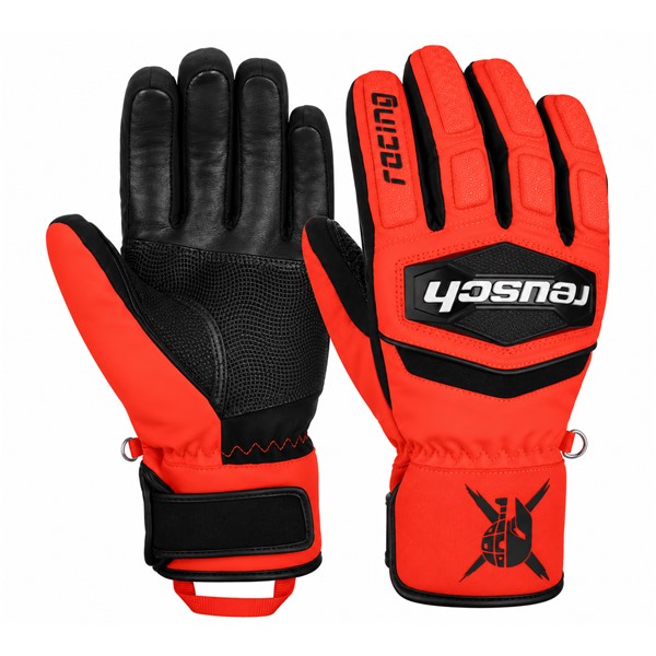Otroške smučarske rokavice REUSCH WORLDCUP WARRIOR PRIME R-TEX® XT JUNIOR v barvni kombinaciji BLACK / WHITE / FLUO RED. Nepremočljiva in zračna membrana R-TEX® XT, izolacija TecFill™, dlan Quantum PU, mehka zaščita členkov in prstov, keramični potisk ter nastavljivo zapenjanje na ježka zagotavljajo funkcionalnost, toploto in športen videz med smučanjem.