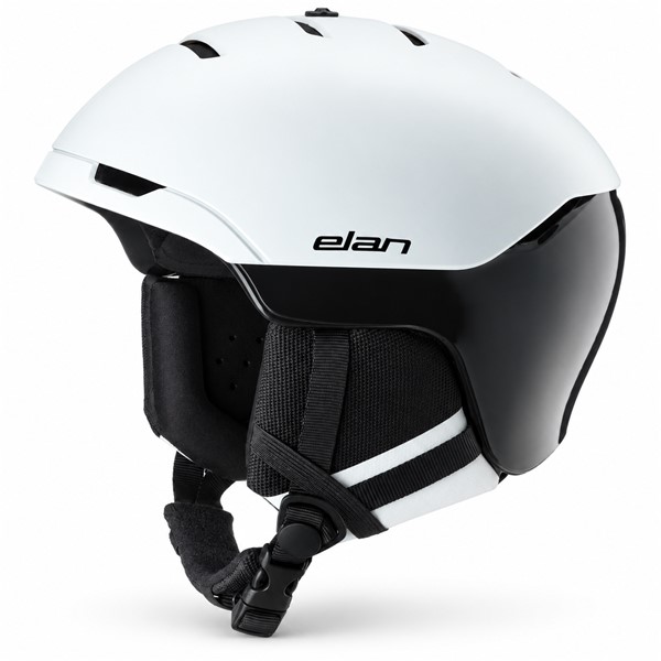 Smučarska čelada ELAN EON PRO v športni črno-beli barvni kombinaciji BLACK/WHITE. Dvojna zaščitna konstrukcija IRDS, tehnologija PC In-Mold, sistem BOA® 360 Fit, nastavljivo prezračevanje Adjustable Airstream, zračna podloga AirFlow in ušesne blazinice PureSound zagotavljajo udobje, funkcionalnost in sodoben športni videz. Zasnovano v slovenskih Alpah.