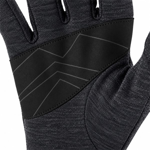 Originalne tehnične rokavice BUFF® Merino Fleece G MWF Black v črni barvi. Mehka flisasta tkanina s 53 % merino volne v glavnem materialu zagotavlja naravno toplotno udobje in uravnavanje temperature. Rokavice imajo izboljšan oprijem dlani, konice prstov za upravljanje zaslonov na dotik, elastičen zaključek zapestja in praktično sponko za povezovanje. Primerne za zimsko pohodništvo, treking, nordijsko hojo in vsakodnevno uporabo.