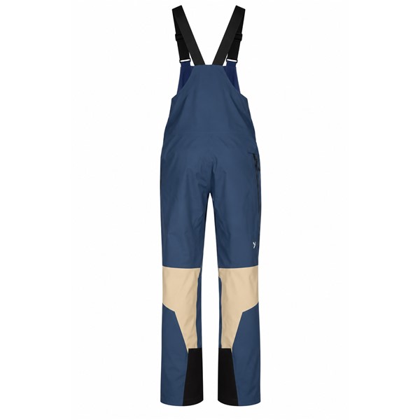 Unisex smučarske hlače HALTI Rizle 3L DX Sargasso Sea Blue v modri barvni kombinaciji G36. Napredna trislojna membrana DrymaxX Nano zagotavlja vodni stolpec 25.000 mm in zračnost 20.000 g/m²/24 h. Hlače imajo visok oprsnik, nastavljive naramnice, dvosmerno sprednjo zadrgo, prezračevanje, prostorne žepe, anatomsko oblikovana kolena, ojačitve Stretch Cordura in notranje snežne gamaše.