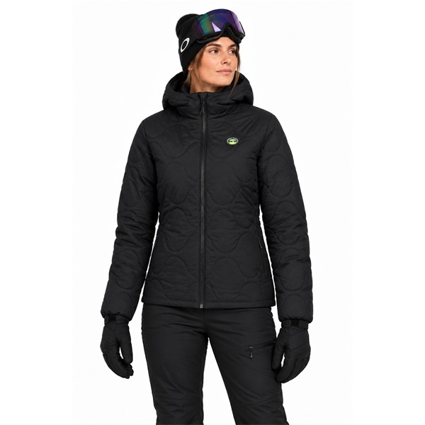 Ženska jakna ELAN DEMO W PADDED JACKET je lahka izolirana športna jakna s sintetičnim polnilom ALTO iz recikliranih materialov. Zunanji material iz 100 % najlona ima vodoodbojno površinsko obdelavo, ki pomaga ščititi pred rahlim dežjem in sneženjem. Jakna ima dva stranska žepa in nastavljiv spodnji rob. Primerna je za vsakodnevno uporabo, sprehode, potovanja in aktivnosti na prostem.