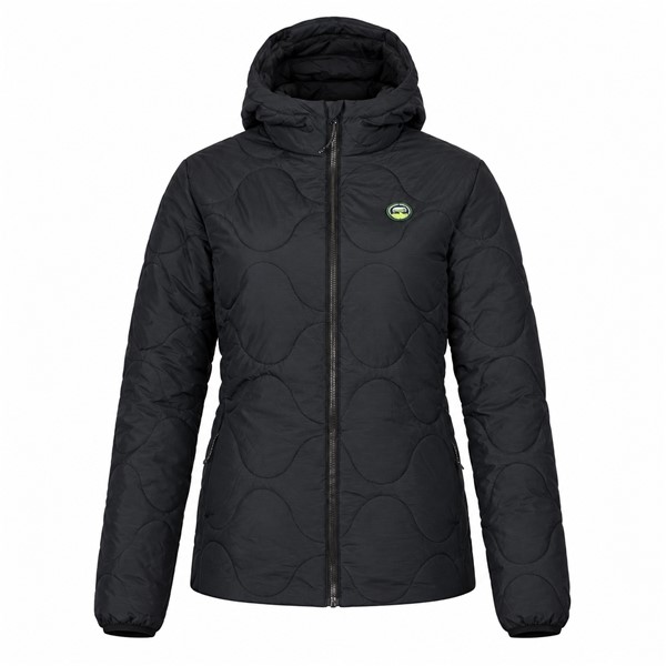 Ženska jakna ELAN DEMO W PADDED JACKET je lahka izolirana športna jakna s sintetičnim polnilom ALTO iz recikliranih materialov. Zunanji material iz 100 % najlona ima vodoodbojno površinsko obdelavo, ki pomaga ščititi pred rahlim dežjem in sneženjem. Jakna ima dva stranska žepa in nastavljiv spodnji rob. Primerna je za vsakodnevno uporabo, sprehode, potovanja in aktivnosti na prostem.
