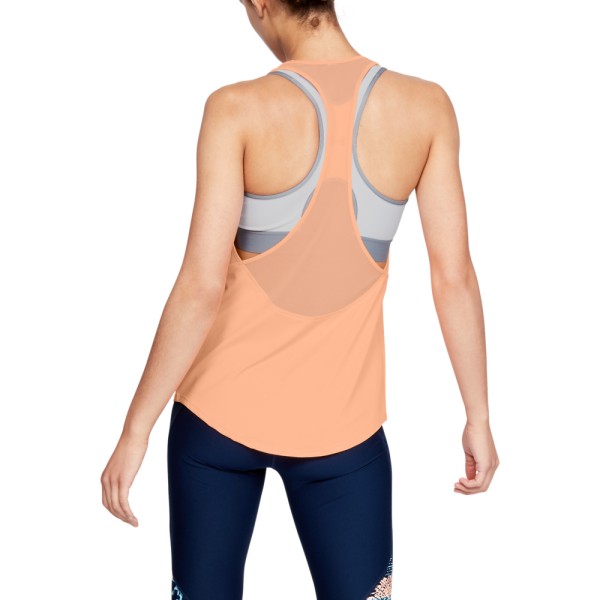 Ženska majica UA HG Armour Mesh Back Tank je zasnovana za aktivne športnice, ki iščejo funkcionalnost in udobje. Tehnologija HeatGear zagotavlja hladnost in suhost med vadbo, medtem ko mrežasti zadnji del izboljšuje zračnost.