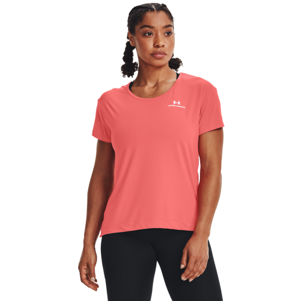 Ženska športna majica UA RUSH ENERGY CORE SS od znamke Under Armour je idealna izbira za aktivne ženske, ki cenijo udobje in funkcionalnost med športnimi aktivnostmi.