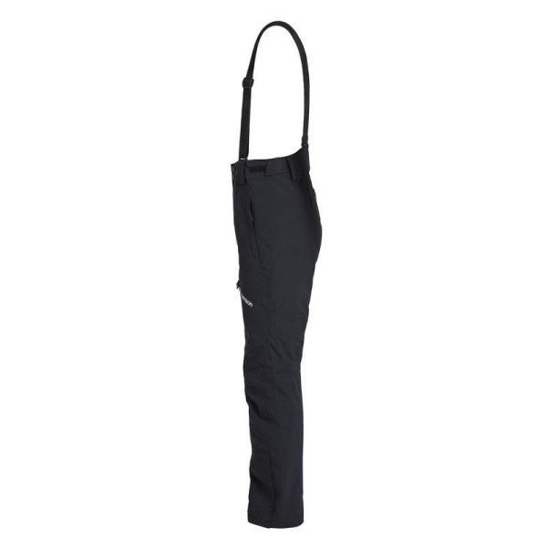 Ženske smučarske hlače TENSON Core BLACK z vodnim stolpcem 8.000 mm in zračnostjo 8.000 g/m²/24 h. Membrana MPC Plus, izolacija Air-Push 80 g, zunanji material s 33 % recikliranega poliestra, odstranljive naramnice, nastavljiv pas, anatomsko oblikovana kolena, ojačani zaključki hlačnic in notranje snežne gamaše zagotavljajo funkcionalnost za celodnevno smučanje