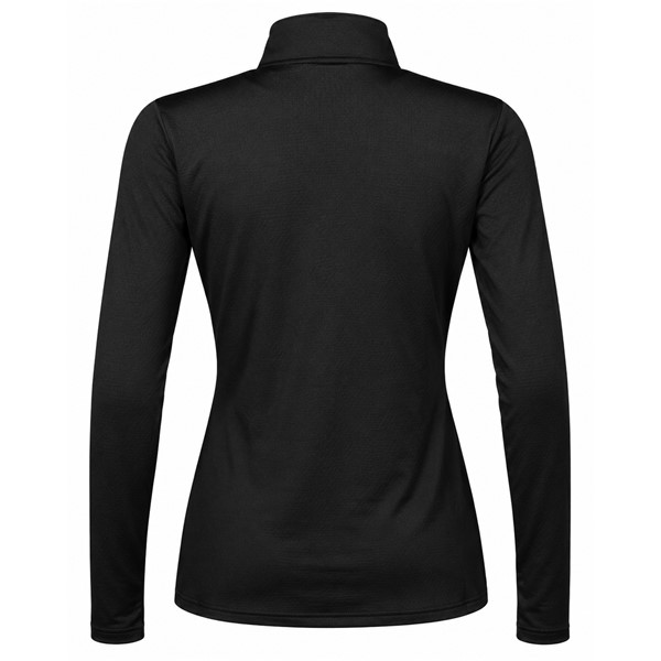 Ženski tehnični smučarski puli HALTI JAAKO BLACK v elegantni črni barvi. Lahek material Active Dry Sport Knit iz 94 % recikliranega poliestra in 6 % elastana, mrežasto strukturirana notranjost ter visok ovratnik zagotavljajo učinkovito odvajanje vlage, zračnost in svobodo gibanja pri smučanju, pohodništvu ter drugih športnih aktivnostih.