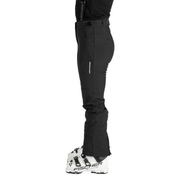 Odkrijte udobne in tople ženske softshell smučarske hlače Northfinder Taya z vodnim stolpcem 10.000 mm, zračnostjo 5.000 g/m²/24 h, notranjimi gamašami in ojačanim spodnjim delom. Idealne zimske hlače za smučanje z odlično zaščito proti vetru in vlagi.