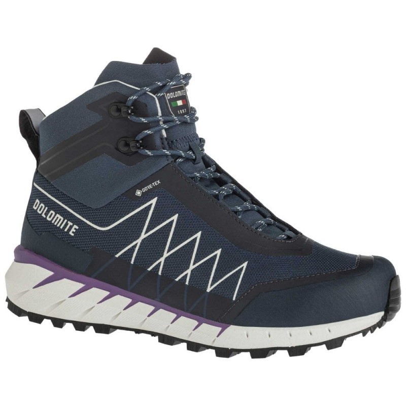 Lahki ženski pohodni čevlji DOLOMITE Croda Nera Hi GTX z GORE-TEX membrano in Vibram® podplatom. Popolna izbira za hitro hojo in pohodništvo v vseh razmerah – AS Sport Outlet.