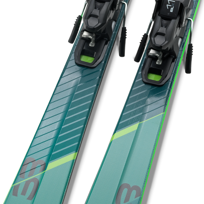 Vsestranske karving smuči Elan Primetime 33 25/26 s profilom Amphibio, tehnologijo PowerMatch in pripadajočimi vezmi EM 11.0 GW Fusion X.