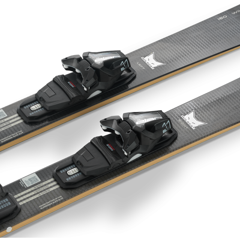 Elan Wildcat 83 Black Edition – ekskluzivne ženske smuči s karbonsko in titanlovo konstrukcijo za vrhunsko stabilnost, natančnost in slog. AS Sport Outlet.