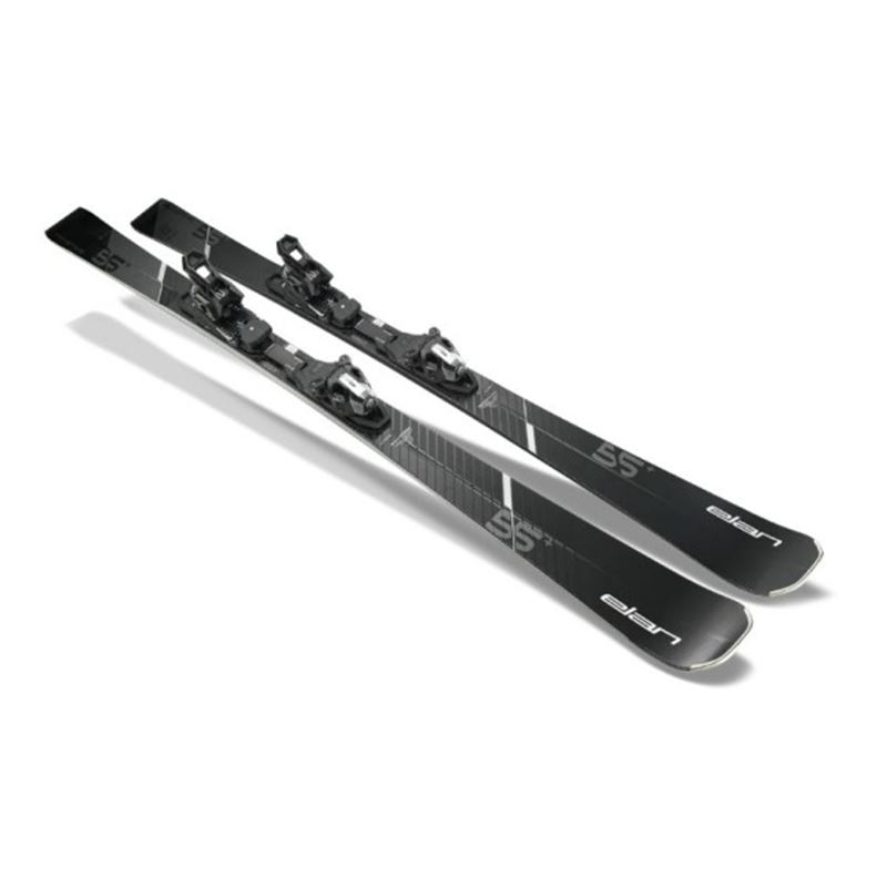 Vrhunske karving smuči Elan Primetime 55 Black Edition z ojačitvami Dual Ti in UD Carbon ter pripadajočimi vezmi EMX 12.0 GW Fusion X.