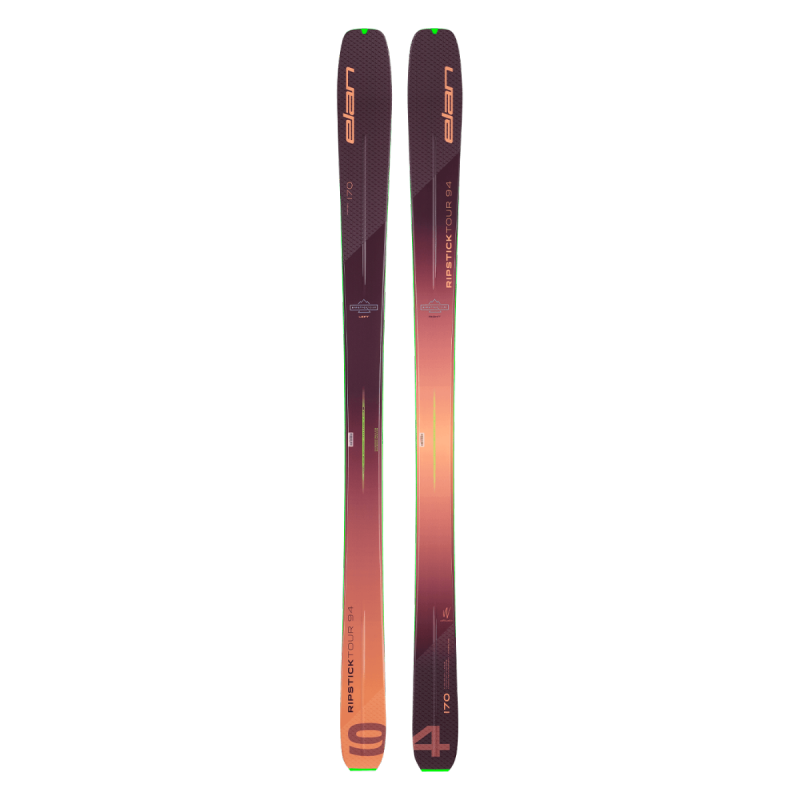 Elan Ripstick Tour 94 W so turne smuči, zasnovane za smučarke, ki iščejo popolno kombinacijo lahkosti in zmogljivosti v celcu in na težjih terenih. Z širino 94 mm nudijo odlično plovnost in stabilnot.